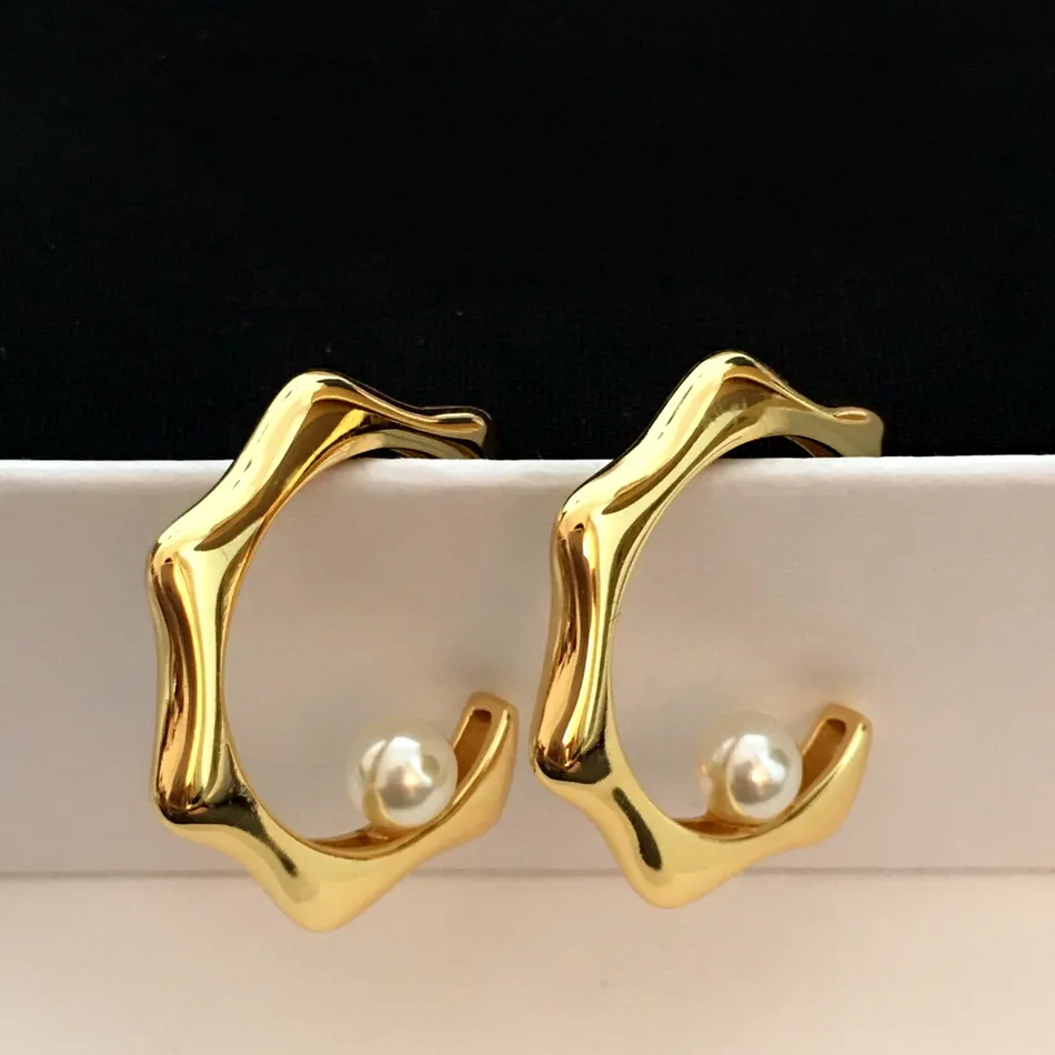 New designed Arc De Triomphe EARRING IN BRASS Diamond Earrings French Vintage WOMEN EAR HOOPS Designer Jewelry ER90288RE