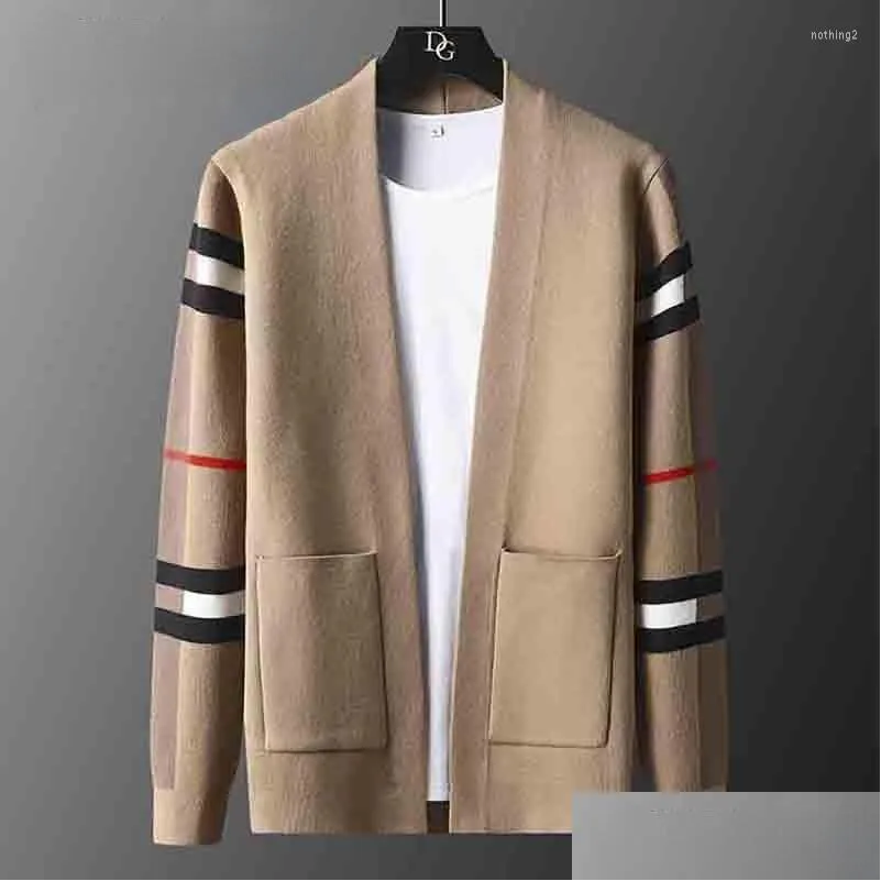 Män tröjor herr designer cardigan european jacka män mode casual ficka stickad tröja kappa 2022 Autumn Winter Drop Deliver DHFDR