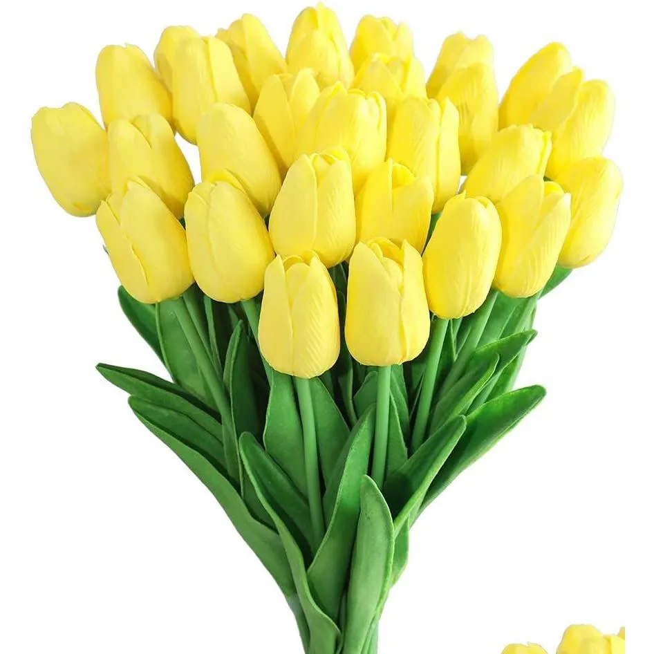 Punte di ghirlande di fiori decorativi Pu Calla artificiale Falso vero tocco per la decorazione Bomboniere per la casa Drop Delivery Garden Dh9Bj