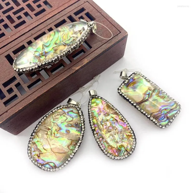 Anhänger Halsketten 1 stück Natürliche Abalone Shell Perle Einseitige DIY Geschenk Schmuck Machen Zubehör Halskette Ohrringe