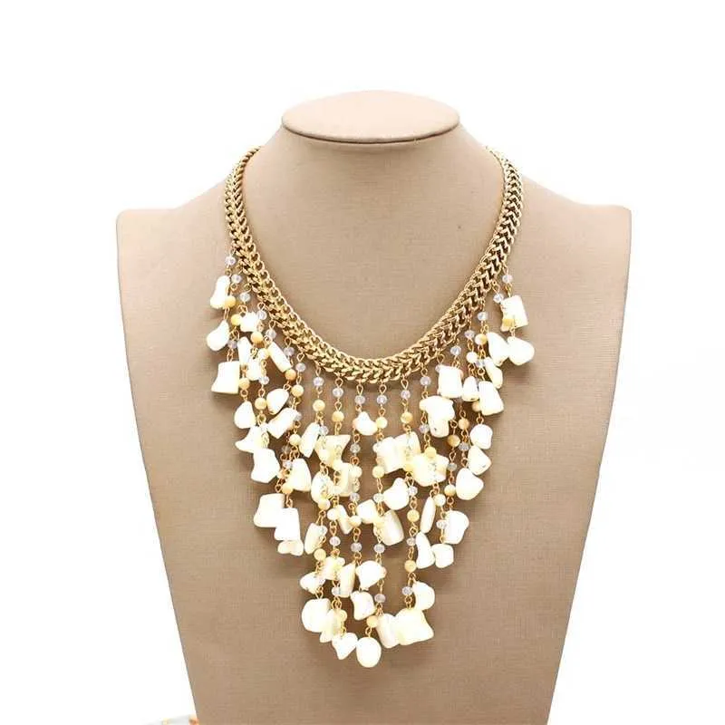 Collares Colgantes Elegantes Grandes Gargantillas Blancas Collar
