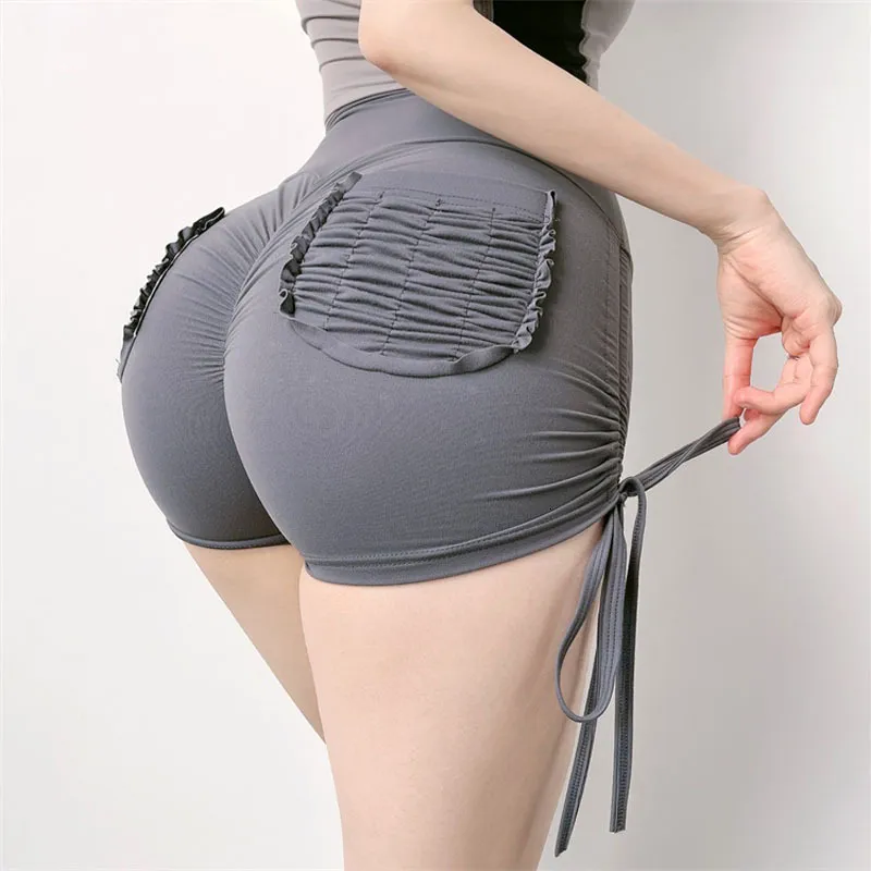 Women's Shorts Cargo Shorts Women Gym Shorts Scrunch Butt Booty Tight  Workout Shorts For Women Fitness Sexy Drawstring Yoga Shorts With Pocket  230616