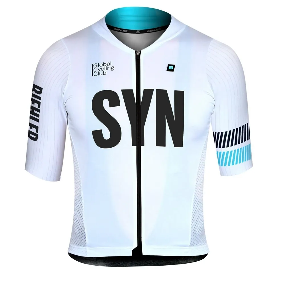 Camisas de ciclismo Tops Camisa de ciclismo de verão SYN Team para homens Biehler SYNDICATE Camisa de manga curta Camisas de bicicleta esportiva de equitação 230616