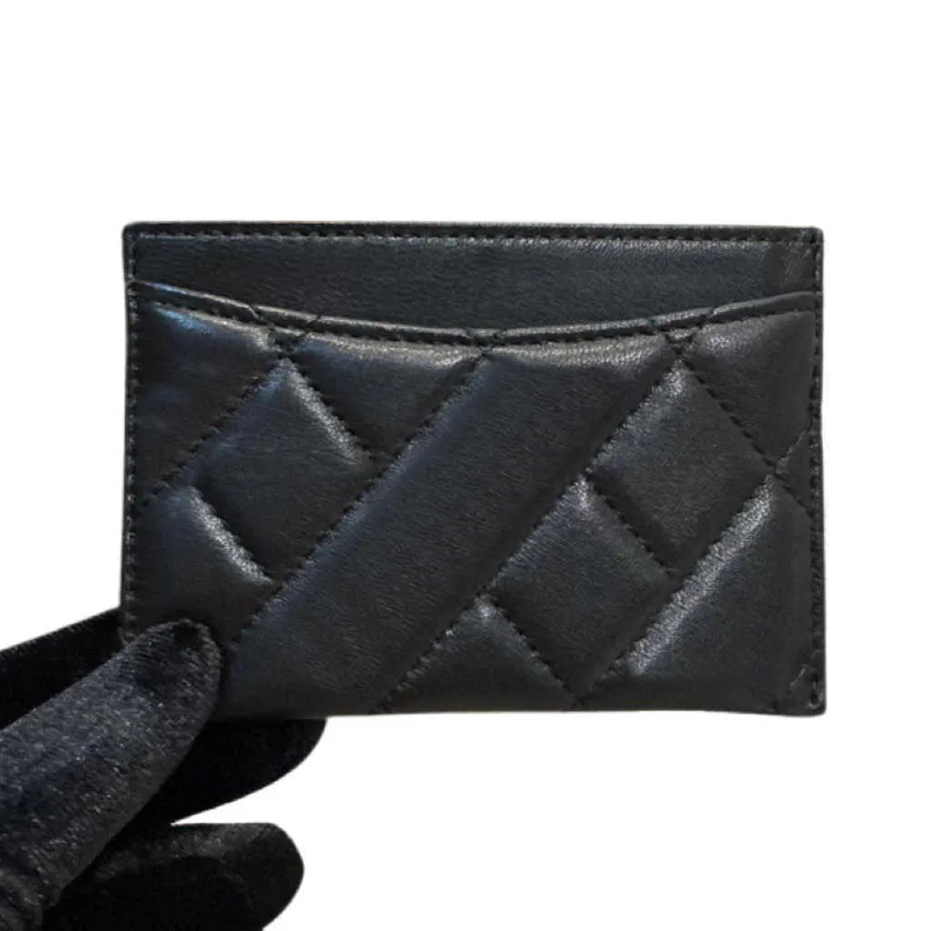 designer card holder Leather Mini women purse Girls Clip Soft Sheepskin Ultra-thin Small Fragrant Diamond Card Bag 230615