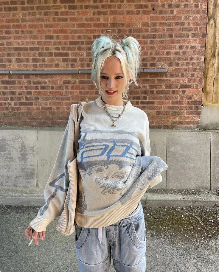 Kobiety swetry męskie pulloczy kreatywne paski dzianiny streetwear dziewiczy ponadwymiarowy harajuku o szyi dzianina mężczyzn ubrania 230617