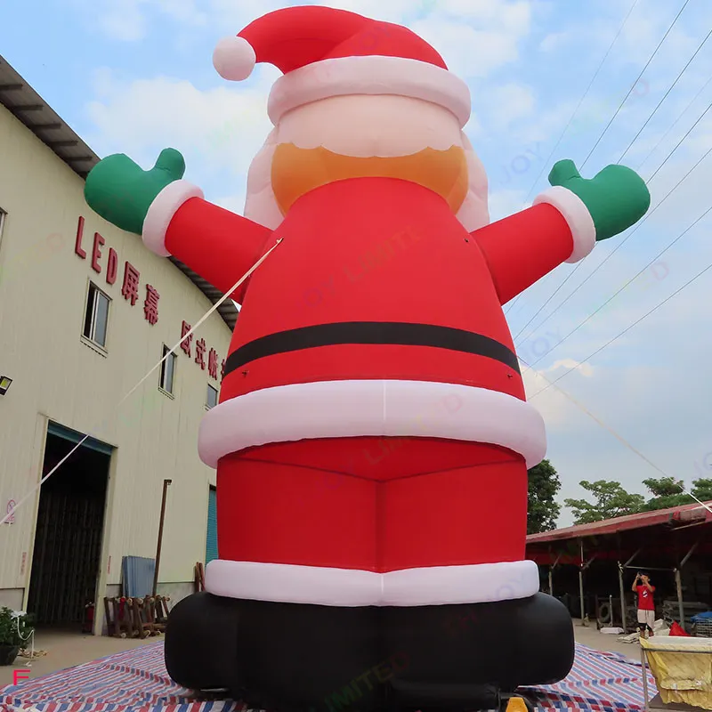 Père Noël Gonflable Géant 12 Pieds - Déco Extérieure Noël - Facile à Installer - Neuf