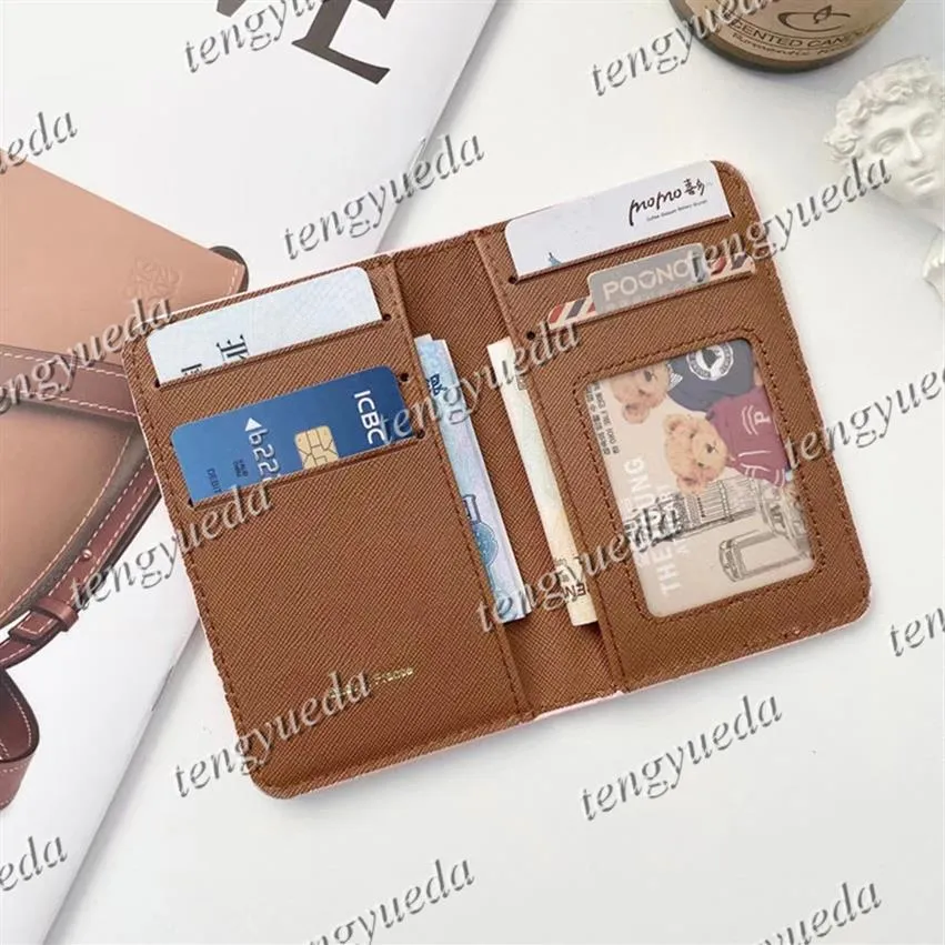 Modedesigner kortinnehavare kredit mini plånbok läder pass täcker ID Business Po Pocket Travel för män Kvinnor Lady Purse C253U