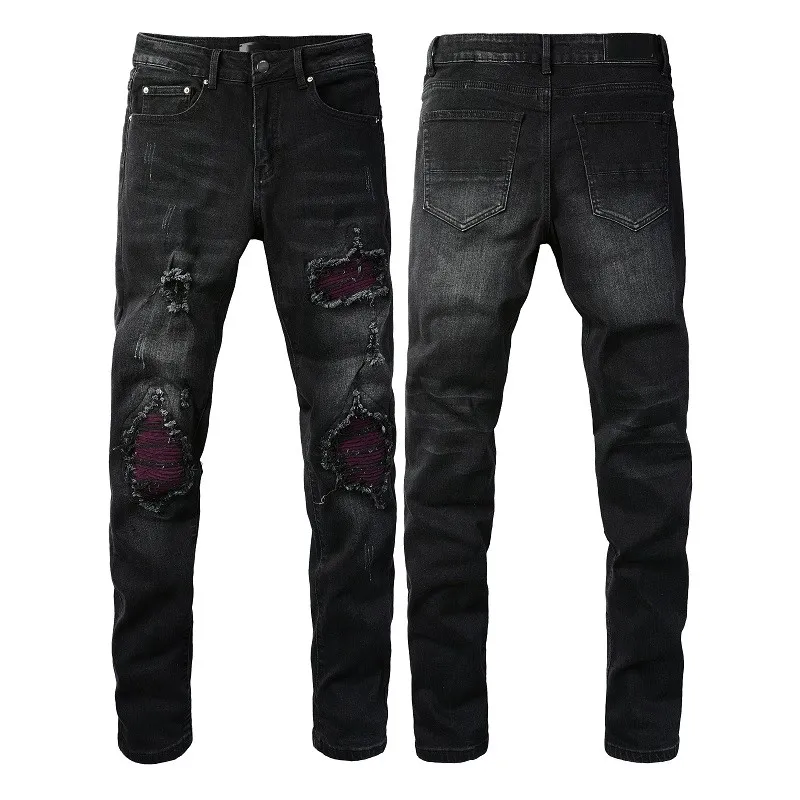 Heren Jeans Gaten Vintage Broek Man Gewassen Biker Broek Mode Casual Volwassen Trendy Denim Broek Hip Hop motorfiets jean