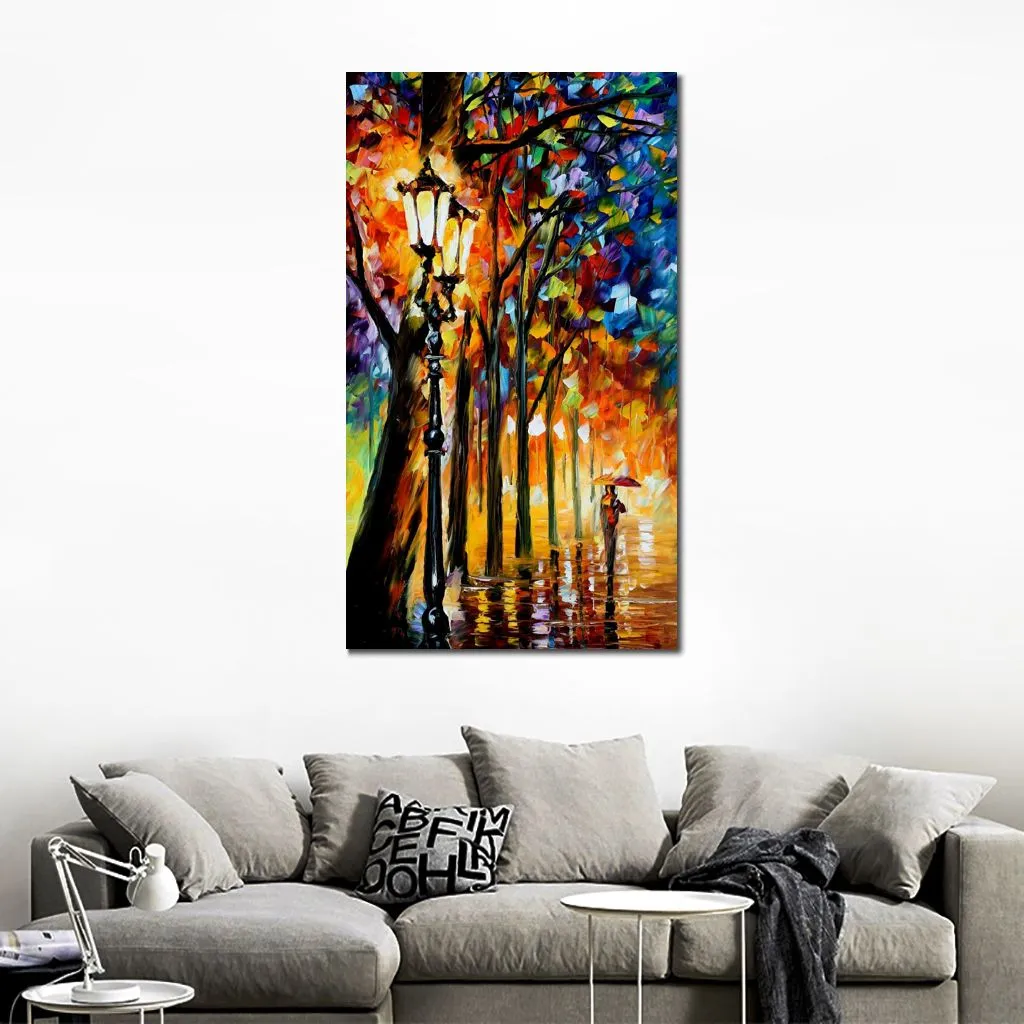 Vibrant Street Art on Canvas The Soul of The Park Handmade Contemporary Oil Painting for Living Room Wall