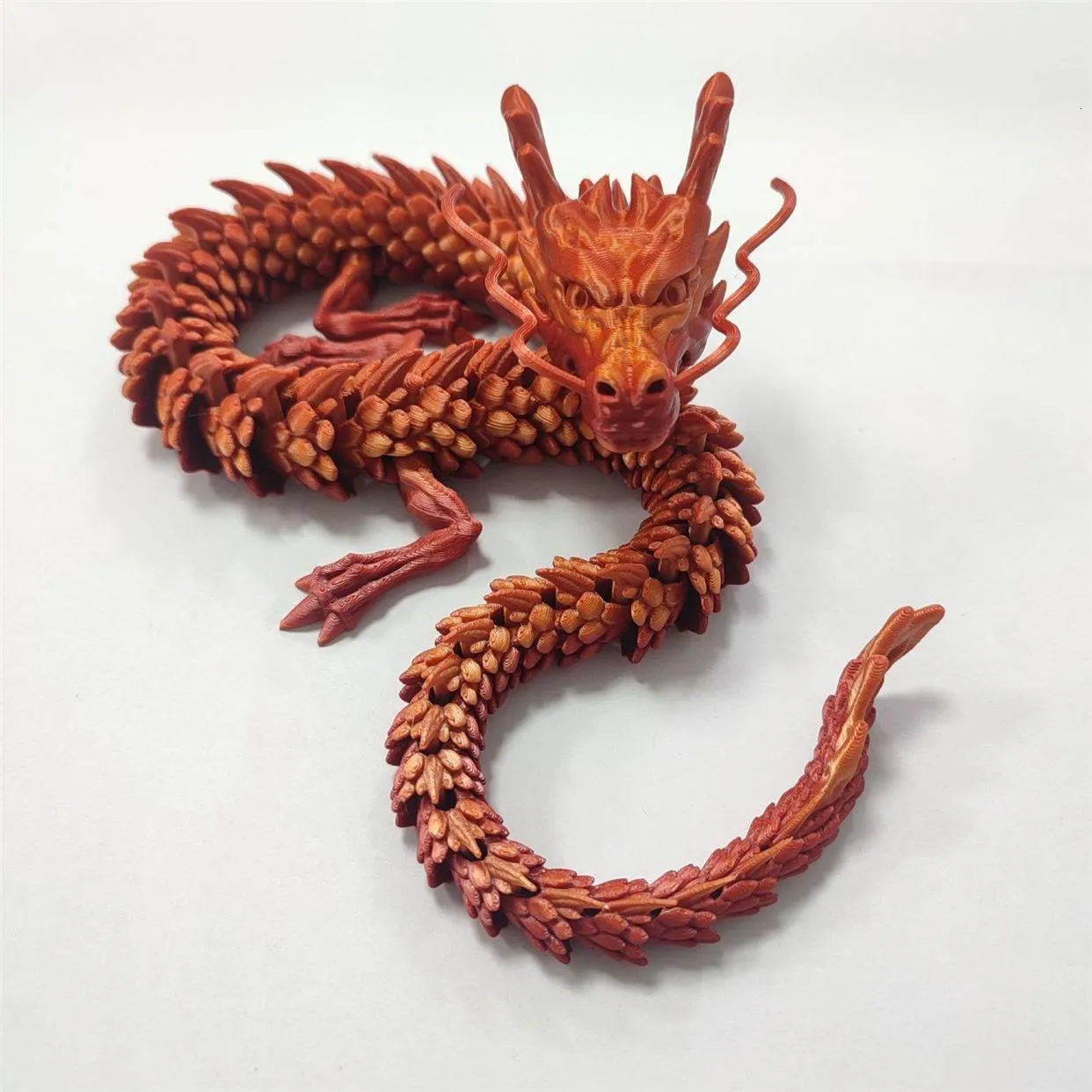 Dekorativa föremål Figurer 3D -tryckning Kinesisk Dragon Joint Aktivitet Hemdekoration Desktop Decoration Creative Fish Tank Landscape Home Decor 230616