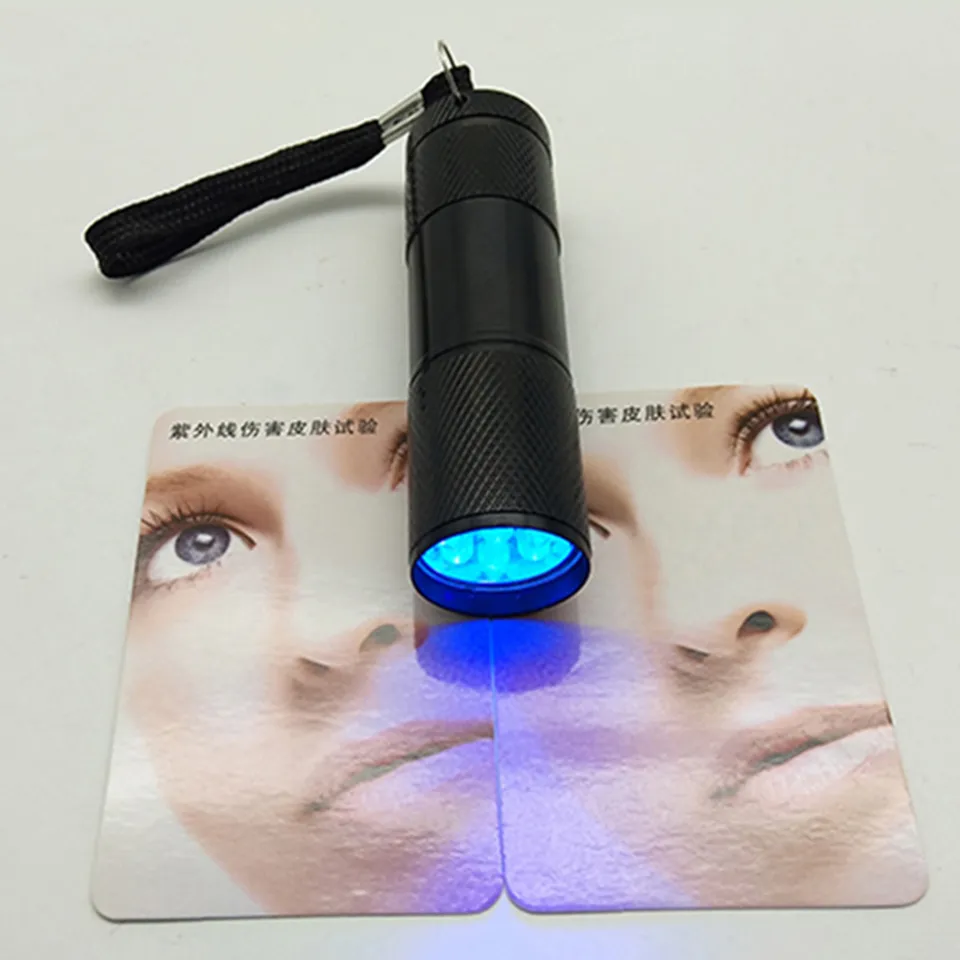 LED Lila Taschenlampe UV Keimtötende Lampe Taschenlampe Fluoreszierendes Testlicht FL-1