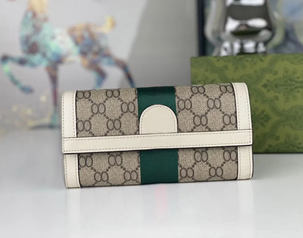 Carteira de designer de luxo Ophidia cion bolsas masculinas femininas titular do cartão de crédito fashion marmont letras duplas bolsa de embreagem longa carteiras clássicas de alta qualidade