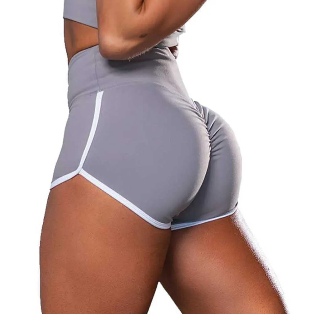 Hete vrouwen yoga shorts vrouwelijke casual fasie hoge taille joggingbroek witte egde gym running sport feminino