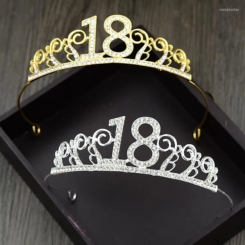 Ganchos de cabelo 18 anos Tiaras de strass Tiaras para aniversário Princesa Bolo de coroa Festa de formatura 25 40 50 60 Jóias de casamento nupcial