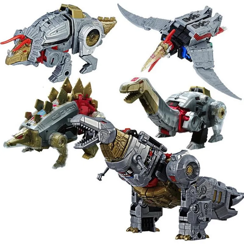 Transformation toys Robots Arrive G1 KO Transformation Toys 5 IN 1 Action Figure Robot Toys Boy Classic Dinosaur Robot Deformation Model Kids Boy Gift 230616