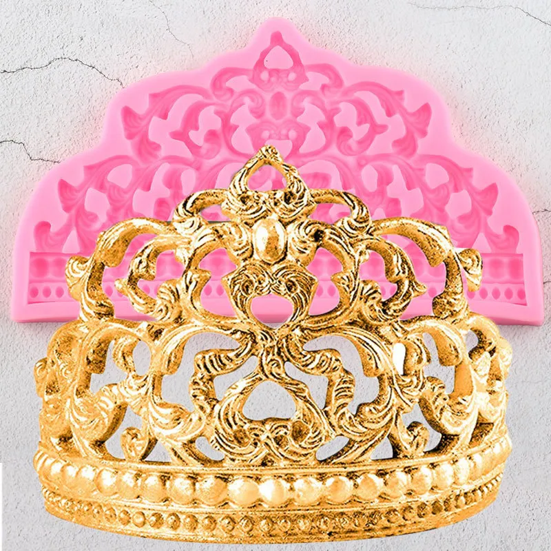 Baroque Crown Silicone Mold For Baking Wedding Cupcake Topper Fondant Cake Decorating Candy Jewelry Clay Chocolate And Gumpaste DIY Mould In Tagalog 230616 From Keng09 10.63 DHgate.Com