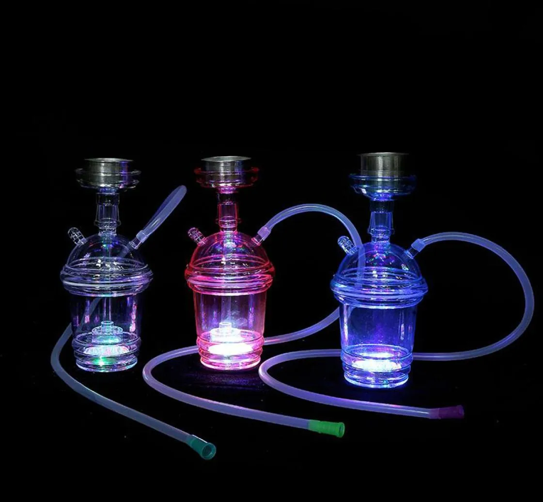 Acrylic Hookah Led Cup Shisha Hookah Hose Acrylic Lighting Portable
