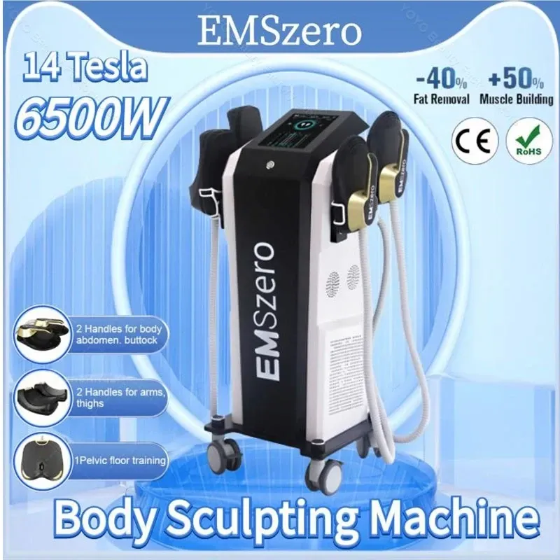 2023 Mais novo 14 Tesla 6500W DLS EMSzero NEO máquina de escultura corporal estimular aparelhos de emagrecimento muscular Nova RF Emszero