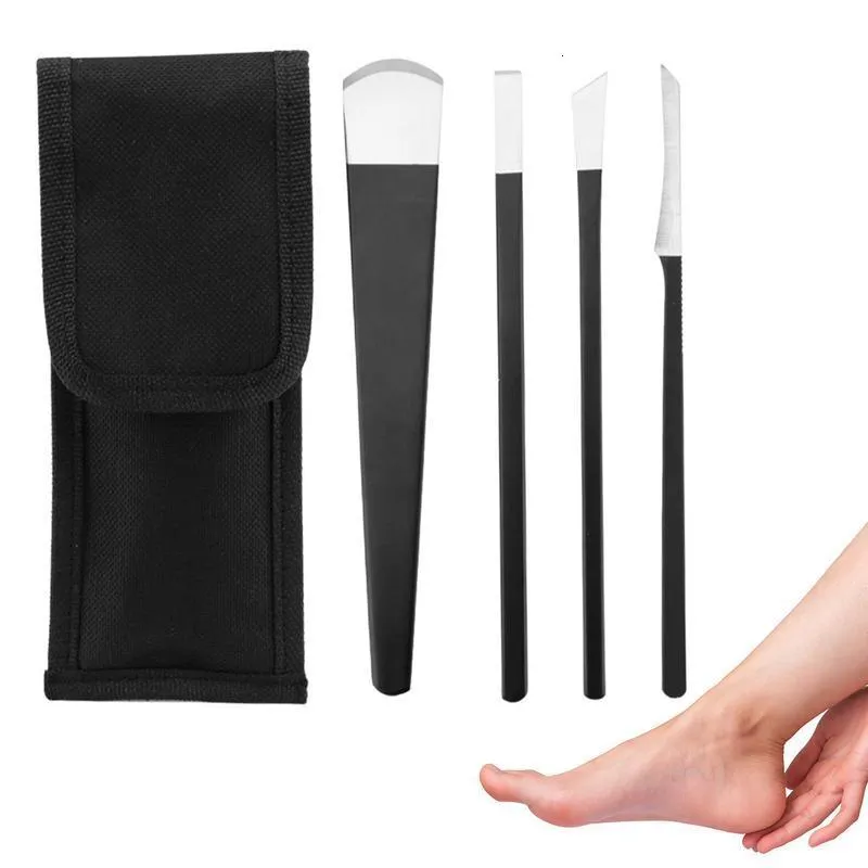 Callus Shavers Ingrown Toenail Pedicure Kit 4 PCSネイルオックスフォードストレージバッグ付きクリッピングプロフェッショナルシャープネイルクリッパーホーム旅行230616