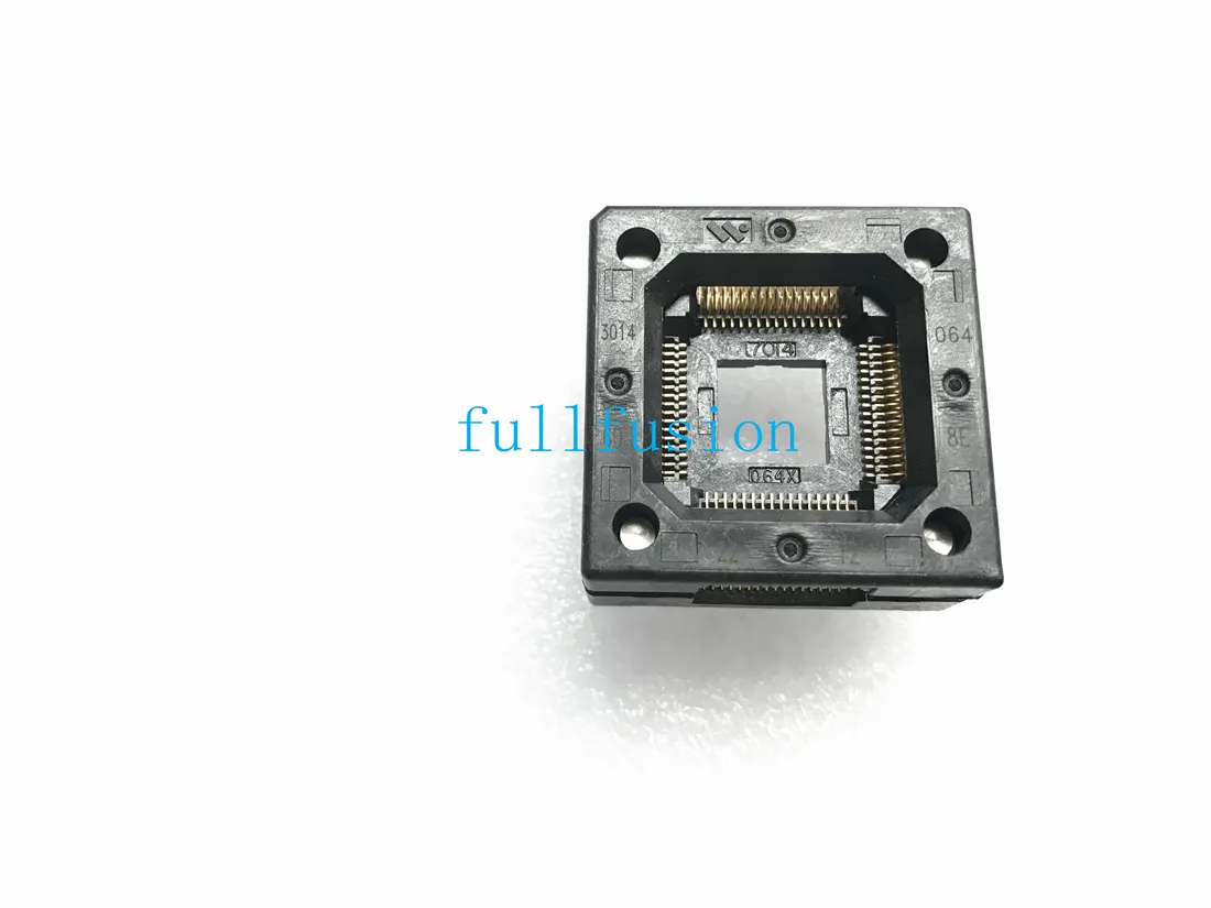 3014-064-6-08 Wells-cti IC-test en inbranden in contactdoos QFP64 0,8 mm hoogte pakketgrootte 14x14 mm 7014-064-6-08