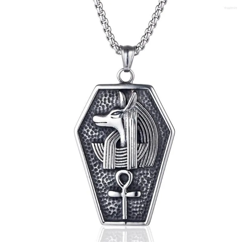 Hanger Kettingen 2023 Selling Ancient Egyptian Death God Eenvoudig roestvrij staal damesmode-sieraden voor dames en heren