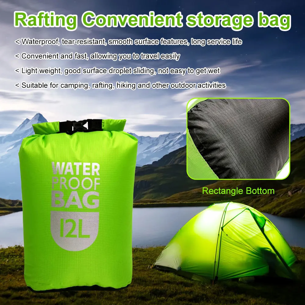Outdoor Bags 6L 12L 24L Waterproof Dry Bag Pack Sack Swimming Rafting Kayaking River Trekking Floating Sailing Boating Water Resistance 230617
