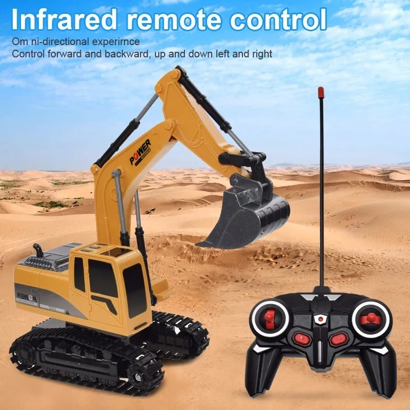 ElectricRC Car RC Trucks Mini Remote Control Bulldozer 1 24 Alloy Plastic Car Dump Truck Crane Excavator Electric Vehicle Toys Gift 230616