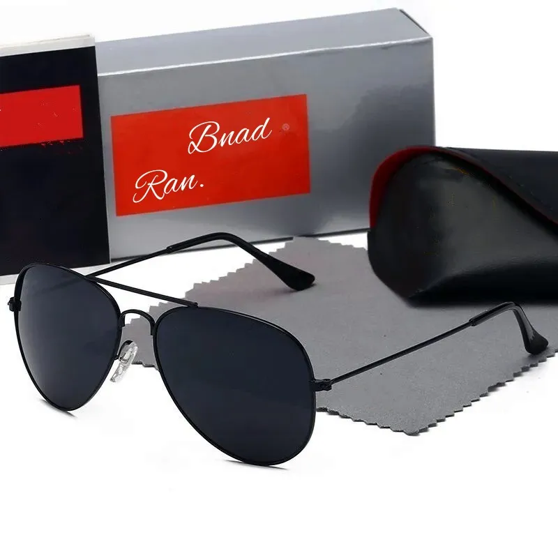 Lunettes de soleil de mode Designer Ray Baa Brand Top Pilot Pilot Lunettes de soleil UV400 PEUSEURS Ray Sun Glasses Frame Polaroid Lens UV400 avec boîte d'origine