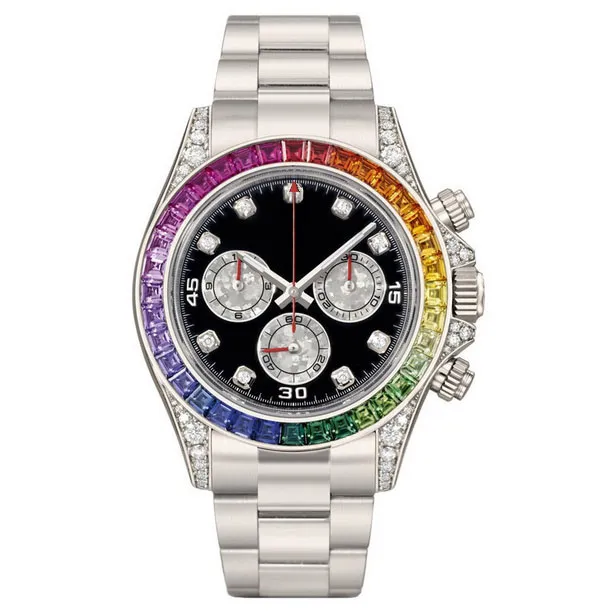 Montre fidèle Montres pour hommes Rainbow 40mm Montres à mouvement automatique 2813 Montres pour femmes Desinger en acier inoxydable Montre pour hommes Avec papiers de boîte Montre Orologio di Lusso