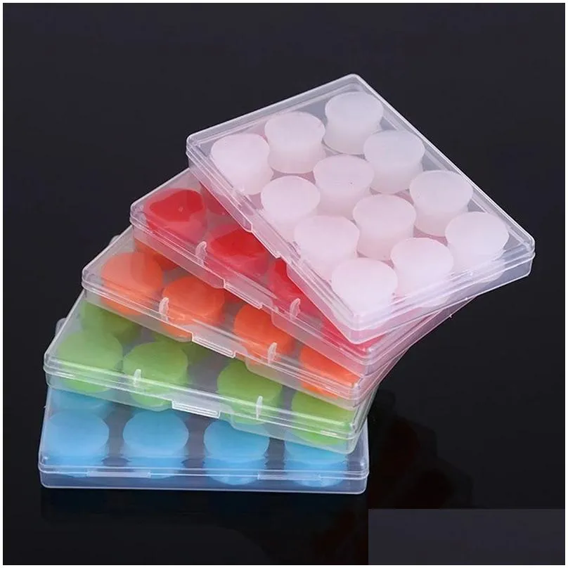 Hearing Protection 12Pcs Sile Ear Plug Noise Reduction Sleep Anti Canceling Sound Insation Earplug Slee Reusable Plugs Drop Delivery Dhdtm