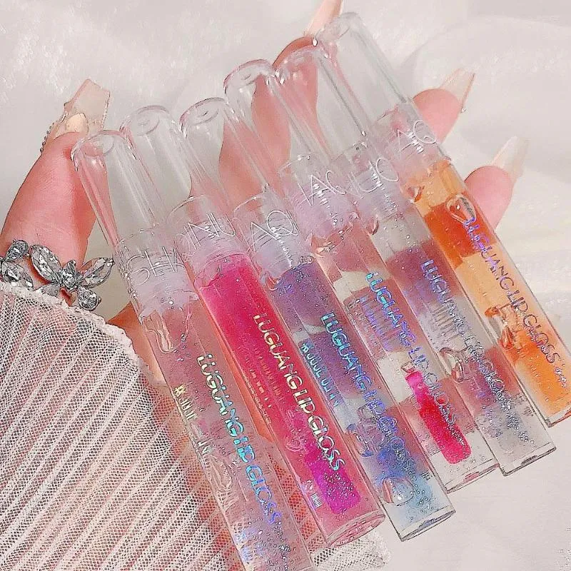 Lipgloss, Glas, Wasser, feuchtigkeitsspendend, Glühöl, transparente Temperatur, Farbwechsel, prallere Lippen, Pflege, Lippenstift