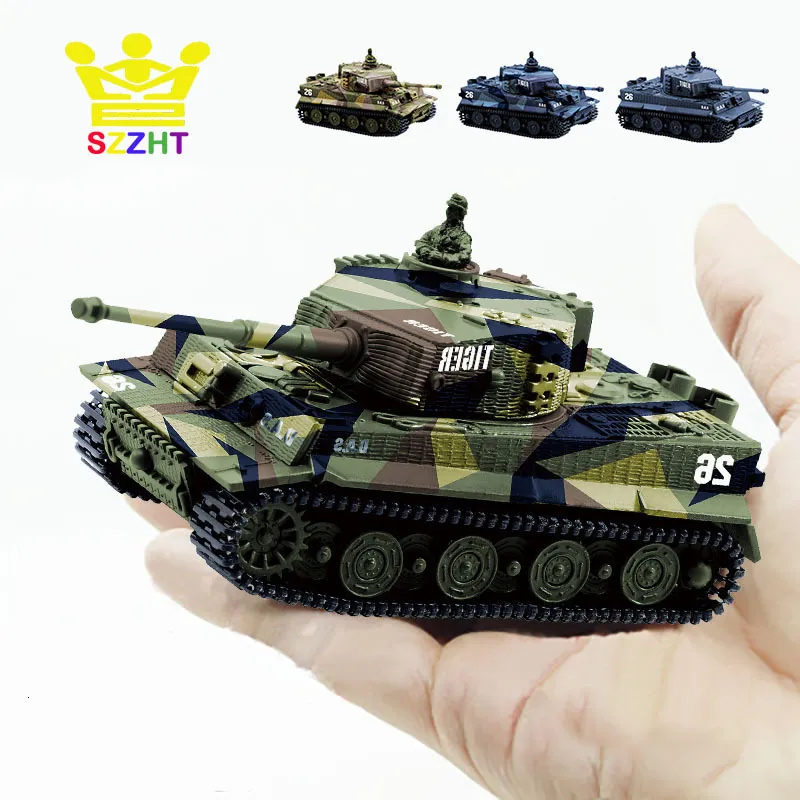 Other Toys 4 Colors Mini Tiger Military Battle RC Tank Remote Radio Control Army Panzer Armored Children Electronic for Boys Kids Gift 230616