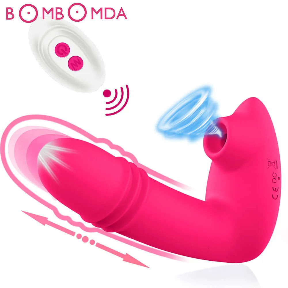 Sex toy masseur vagin sucer vibrateur 10 vitesses télescopique vibrant ventouse orale aspiration Clitoris stimulateur jouet érotique pour femmes mât
