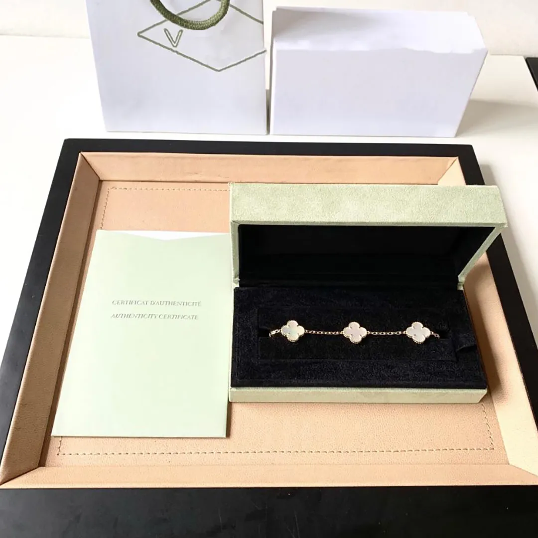 projektant bransoletki luksusowy klasyczny 4/cztery liście urok Bracelets Bracelets Sieć