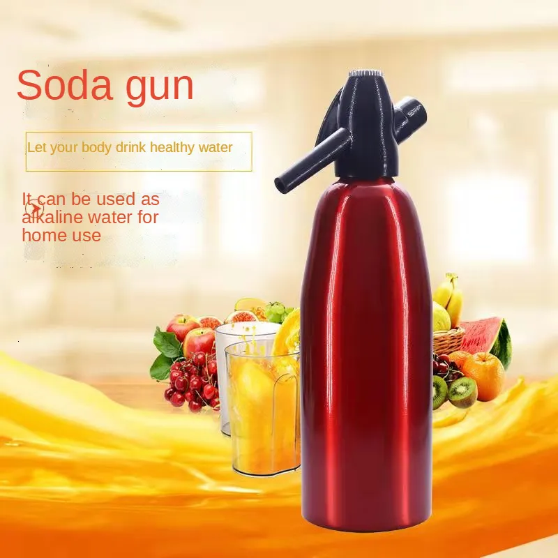 Juicers 1L Soda Siphon CO2 Dispenser Water Bubble Generator Cool Drink Cocktail Machine Diy Maker Making Sparking Water 230616