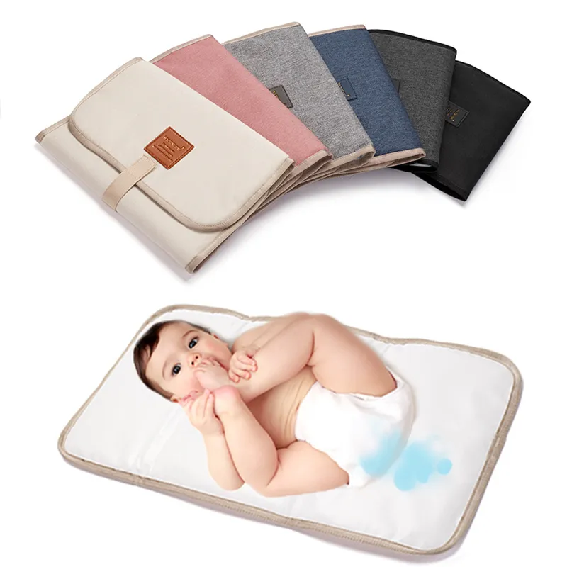 Opvouwbare babyluier aankleedkussen Waterdicht pasgeboren luierkussen Draagbare peutercommode Duurzame Oxford babyluierlaken