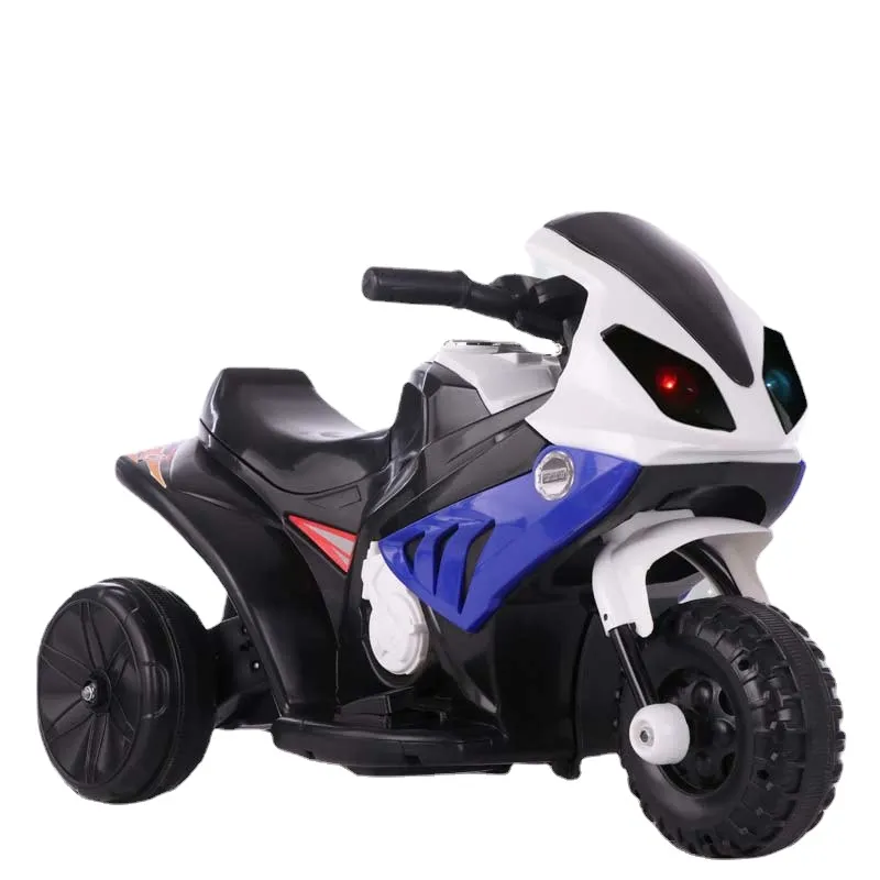 Motocicletta elettrica per bambini Triciclo fuoristrada Auto di ricarica con microfono Illuminazione musicale Bambino a tre ruote Giro in auto