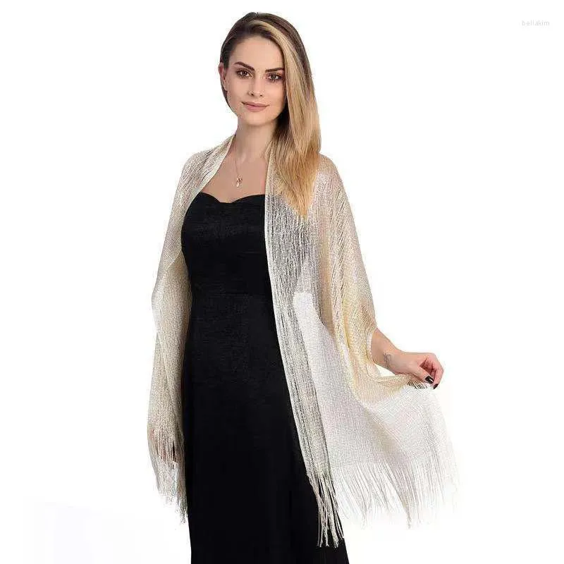 Elegant Sheer Tassel Scarf For Brides Wrap Dress For Wedding
