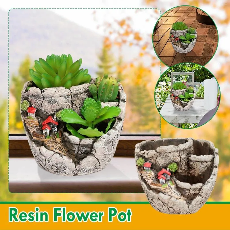 Etniska klädplantor Pot DIY Mini Creative Argil för Flower Garden Succulent