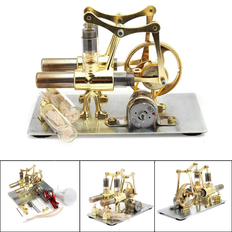 Fisica Aria Calda Stirling Motore Modello Generatore Di Potenza Motore Motore Motore Giocattolo Scienza Esperimento Kit Set