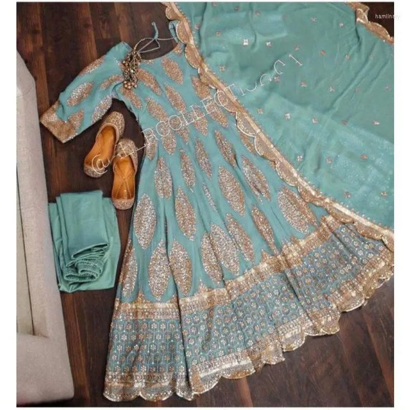 Ubranie etniczne dla kobiet sari anarkali salwar kameez sukienki ślubne kostiumy imprezowe