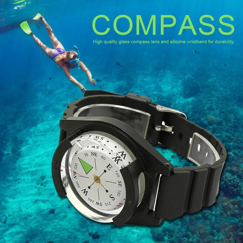 Outdoor Gadgets Waterproof Wrist Compass for Hiking Camping Diving High Precision Professional 50 M164FT survival 230617