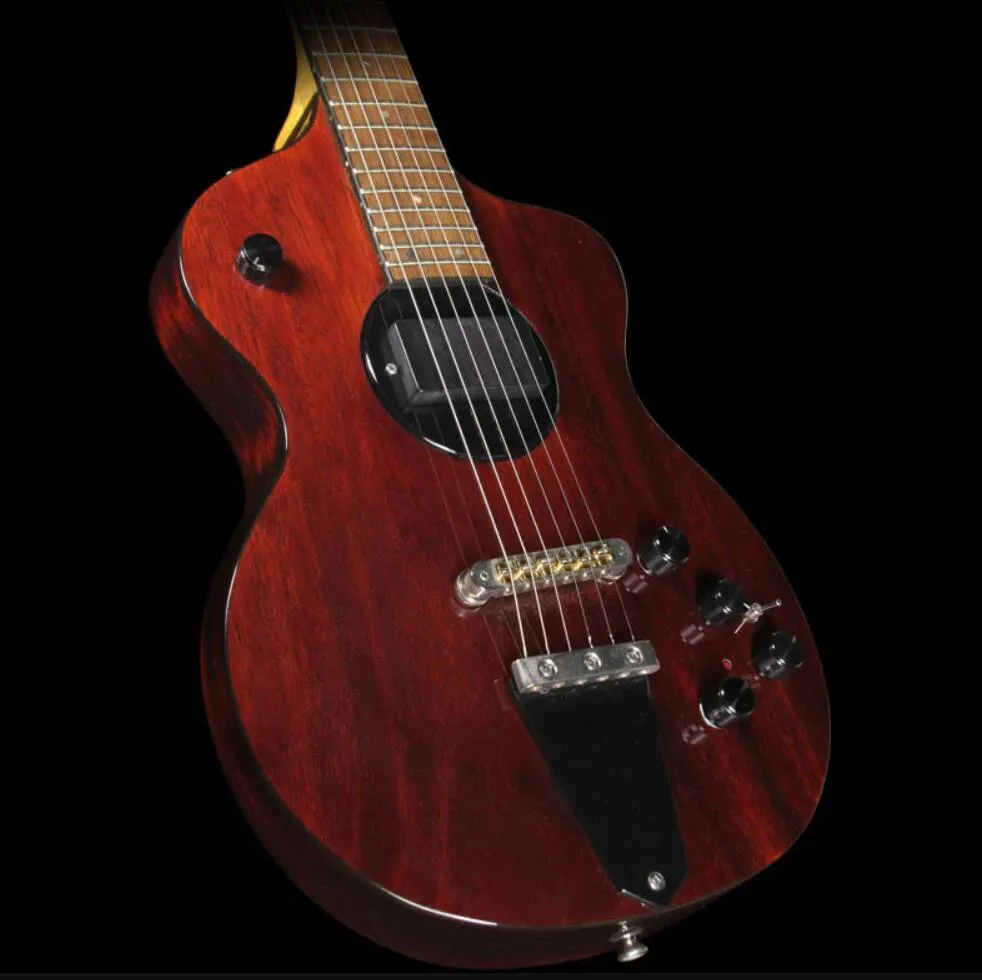 Turner Model 1-C-LB Lindsey Buckingham Burgundy Brown شبه جوفاء الجيتار الكهربائي Mahogany Body ، غطاء كعب التصفيح ، Dot Dot Inlay 5 قطعة مابل رقبة الرقائق