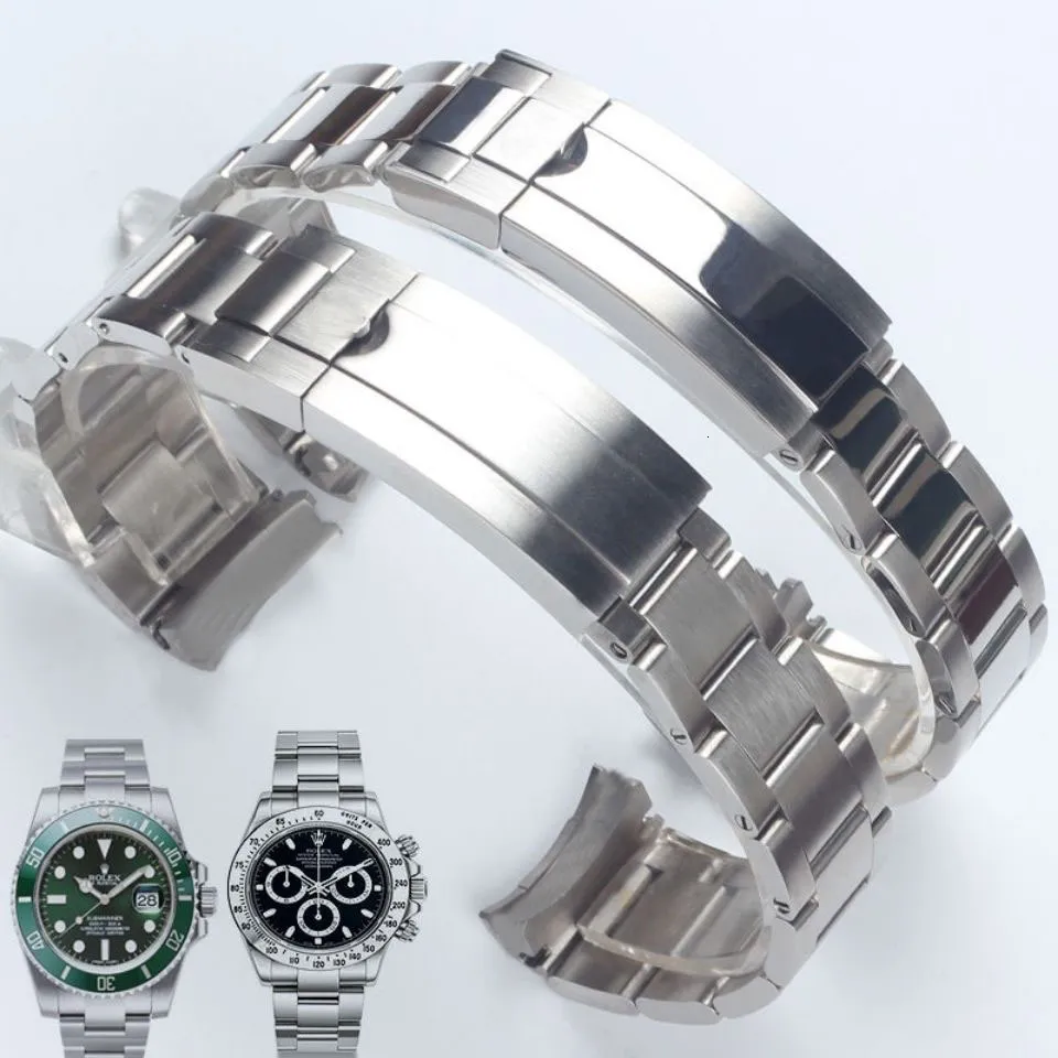 İzle Bantları İzleme kayışı Rolex Explorer 2 Ditongna Diver Yeşil Siyah Su Hayalet Kral Aksesuarları 20mm 21mm 230616