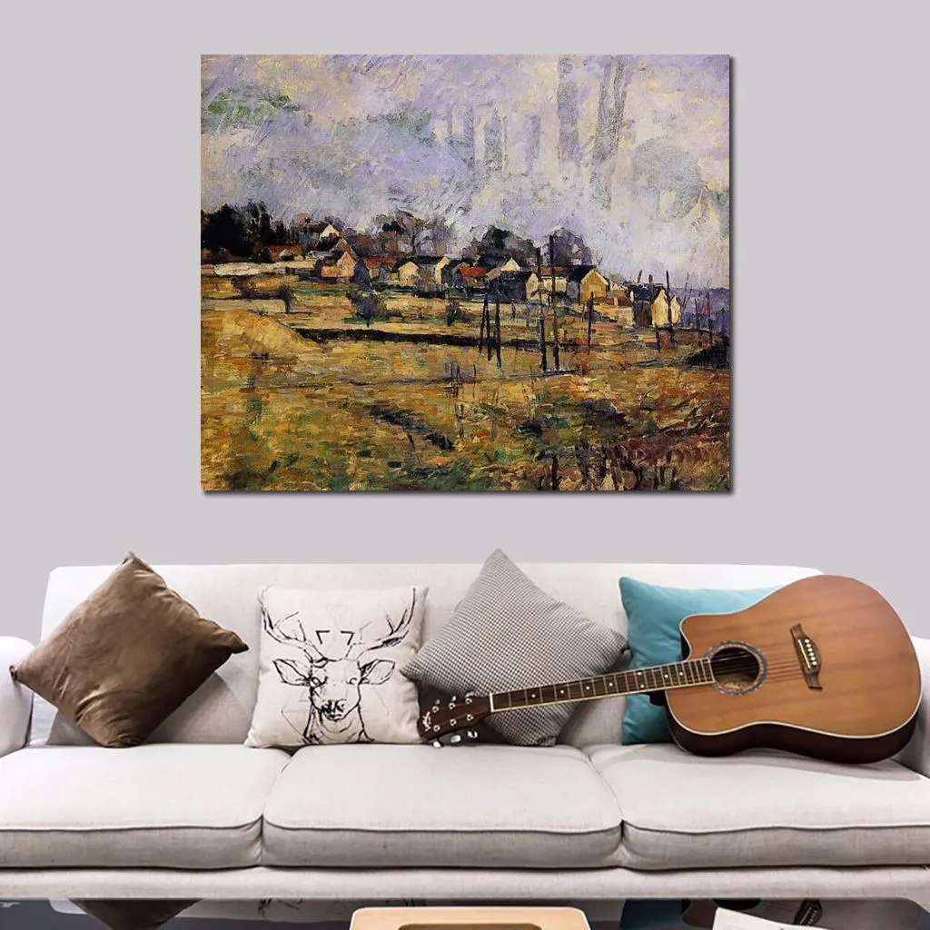 Ręcznie robione dzieła sztuki na płótnie krajobraz 1881 Paul Cezanne malarstwo krajobrazowe krajobrazy biurowe wystrój studia