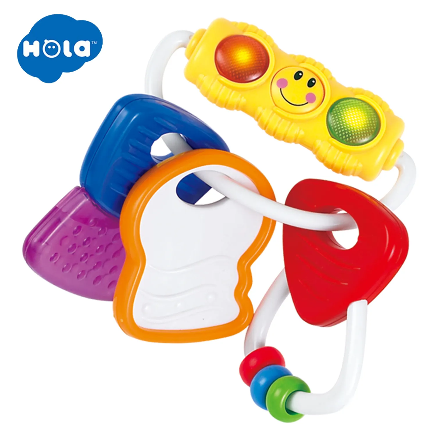 Rattles Mobiles Hola Ice Gel Teether Keys BPA Free Tinging Relief Toys For Baby Sensory Rattle Born 0 6 månader 230617