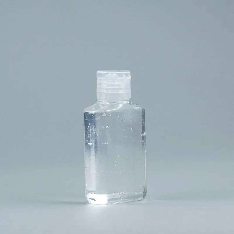 Garrafa de plástico PET 60ml com tampa flip garrafa de formato quadrado transparente para removedor de maquiagem desinfetante para as mãos descartável Fpqoh