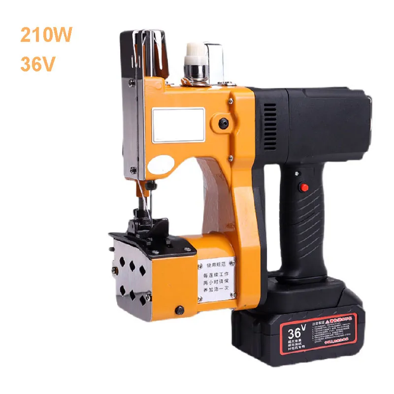 210W Rechargeable Woven Bag Sealing Machine Electric Handheld Sewing Machine 36V Lithium Battery Protable Sewing Machine