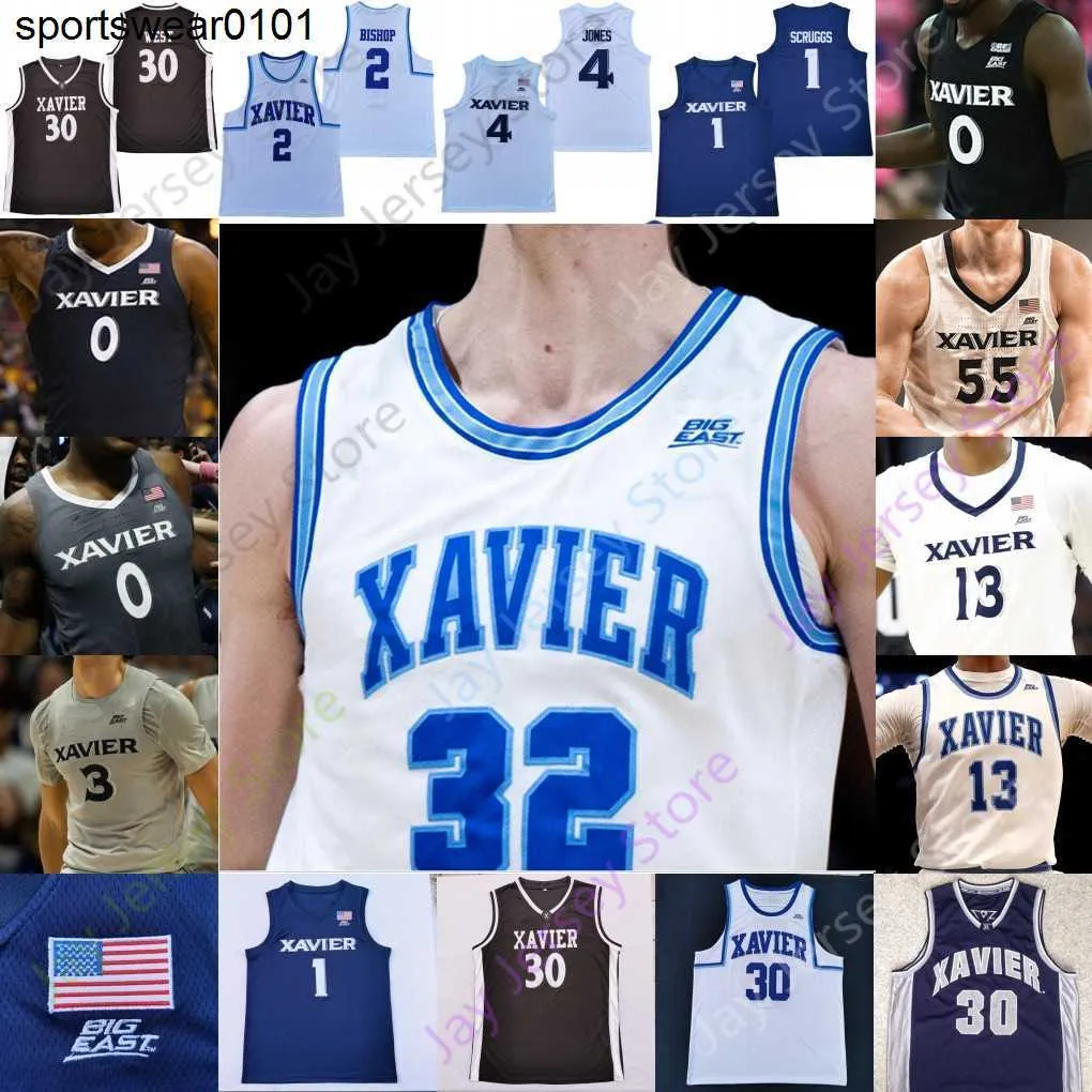 Xavier Basketball Jersey Ncaa College Souley Boum Zach Freemantle Colby Jones Jack Nunge Crawford West Adam Kunkel Jerome Hunter