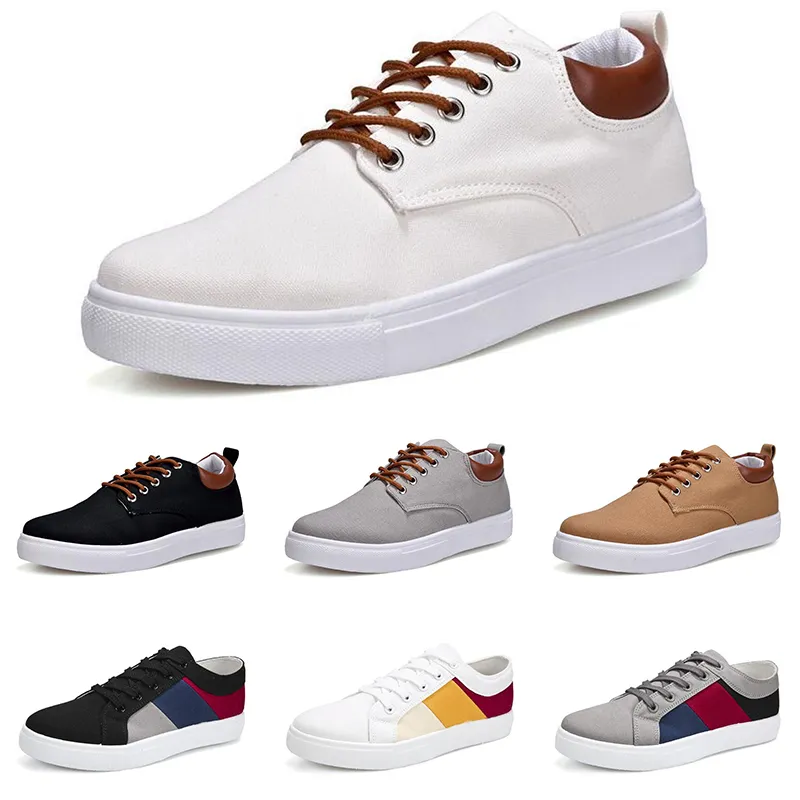 Casual skor män kvinnor grå dimma vit svart röd grå khaki herr tränare utomhus sport sneakers storlek 40-47 color96